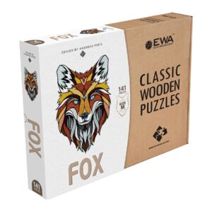 Puzzle classique en bois avec renard pour enfants et adultes, puzzle écologique pour enfants
