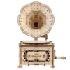 Gramofon - 3D mehanska lesena sestavljanka, 321 kosov