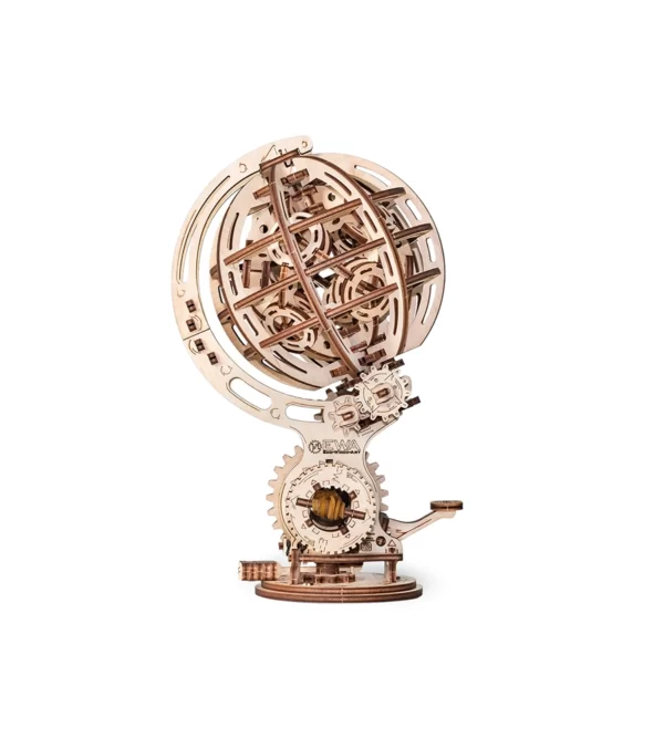 Kinetic Globe - Mechaniczna drewniana układanka, 205 elementów