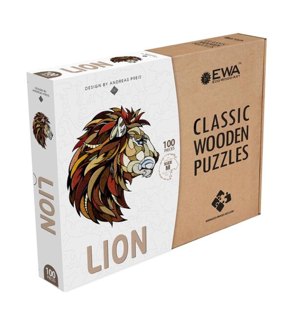 lion king , 2D puzzles , jigsaw gift classes for those who love lions. gift for eco-friendly compleano