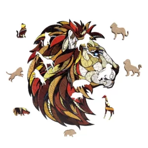 LION 2D Sestavljanka Lesena sestavljanka , 100 kosov