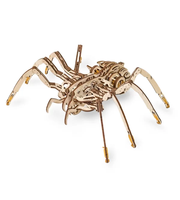 Edderkop 'SPIDER' - Mekanisk puslespil i træ, 293 brikker