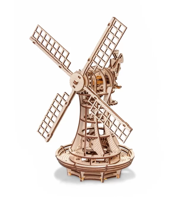 Windmolen 3D mechanische houten puzzel, 227 stukjes