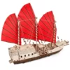 Schiff Djong 3D mechanisches Holzpuzzle, 246 Holzteile für Modellbau-Liebhaber