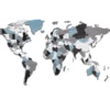 Lesena stenska viseča sestavljanka zemljevida sveta 127 kosov najboljše kakovosti