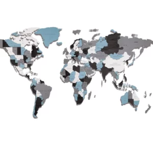 Dřevěná závěsná mapa světa Puzzle 127 dílků nejlepší kvality