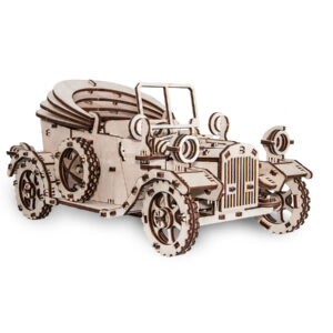 Retro avto - 3D lesena sestavljanka 315 kosov z gibanjem