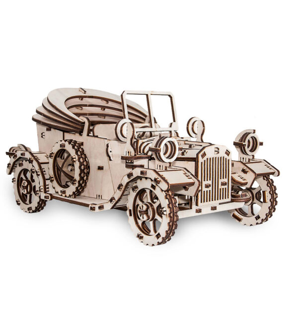 Retro avto - 3D lesena sestavljanka 315 kosov z gibanjem