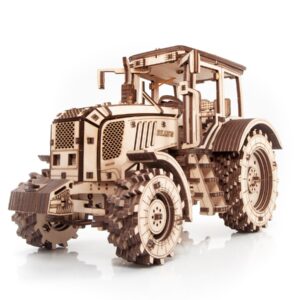 3D wooden mechanical assembly puzzle tractor Belarus 342 pieces