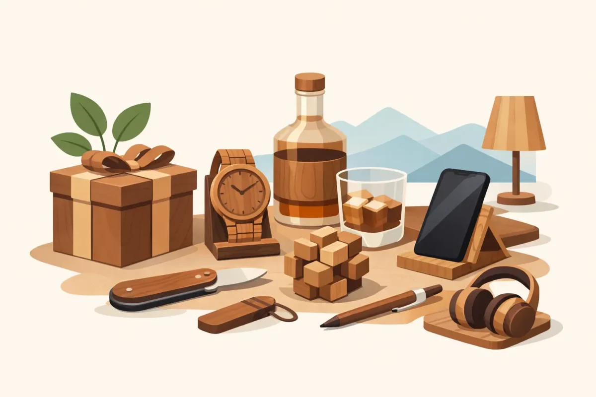 Alkuperäiset puiset lahjat aikuisille: hyödyllisiä ideoita