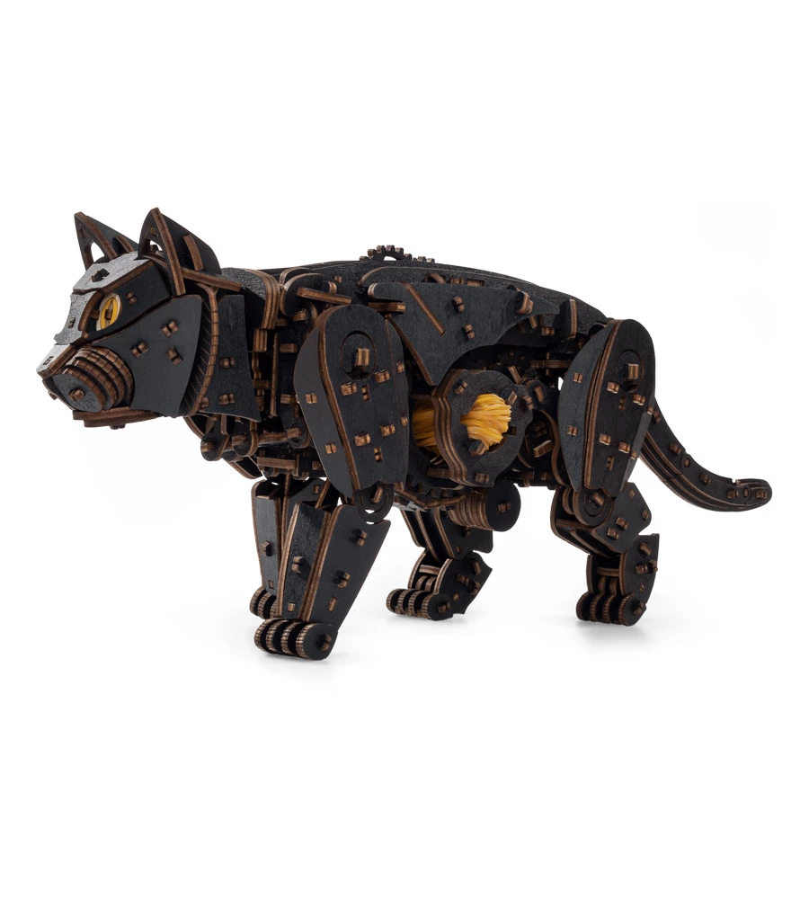 Black Cat - 3D Wooden Mechanical Puzzle, 508 pieces