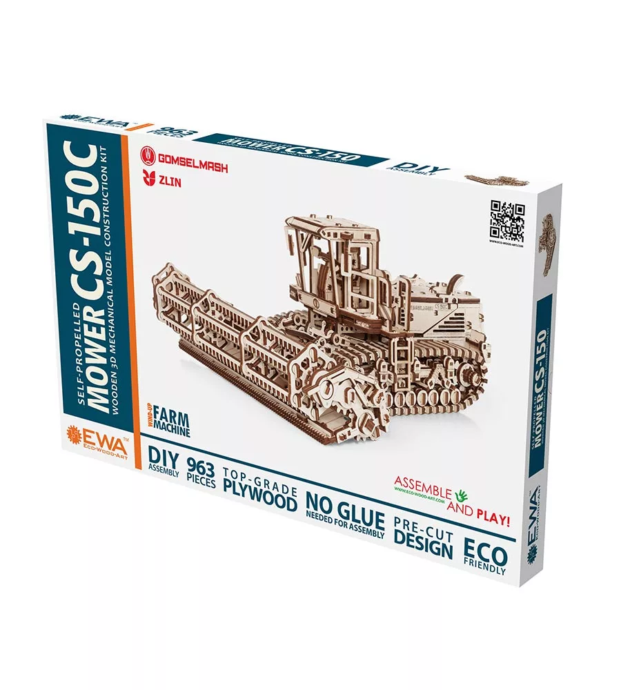 Agricultural Combine - wooden mechanical puzzle, 963 pieces