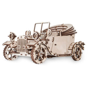 Retro mechanical wooden car model kit, 315 pieces
