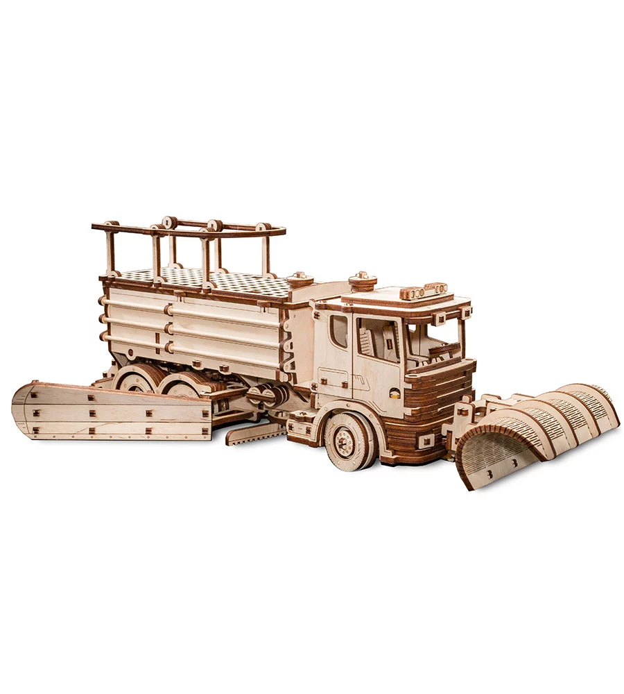 Snow truck - wooden mechanical puzzle, 460 pieces