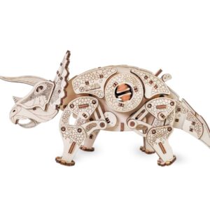 Dinosaur Triceratops Mechanical Model in Wood - 283 pieces
