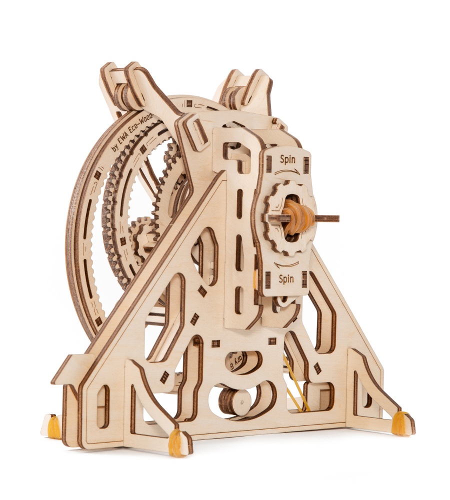 Wooden mechanical planetary gear puzzle, 153 pieces