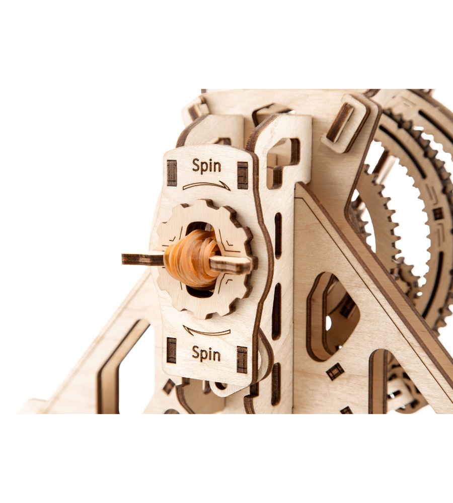 Wooden mechanical planetary gear puzzle, 153 pieces