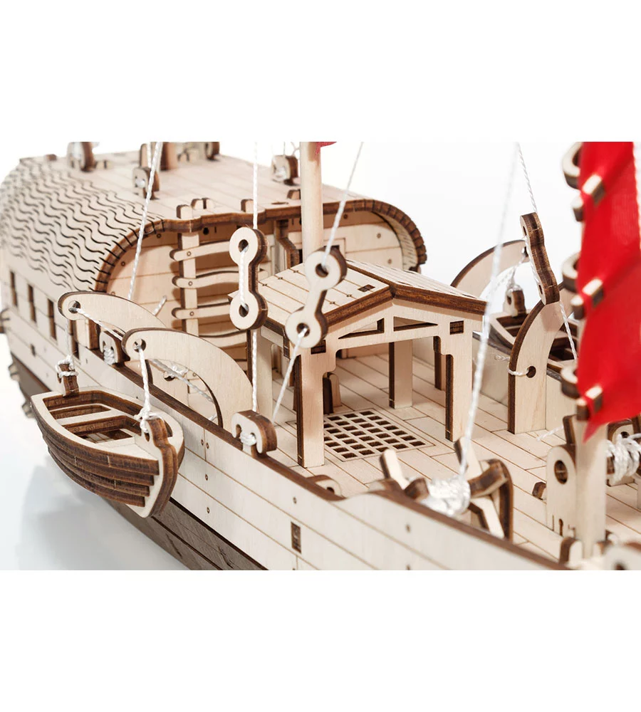 Wooden Mechanical Ship Model, 246 pieces