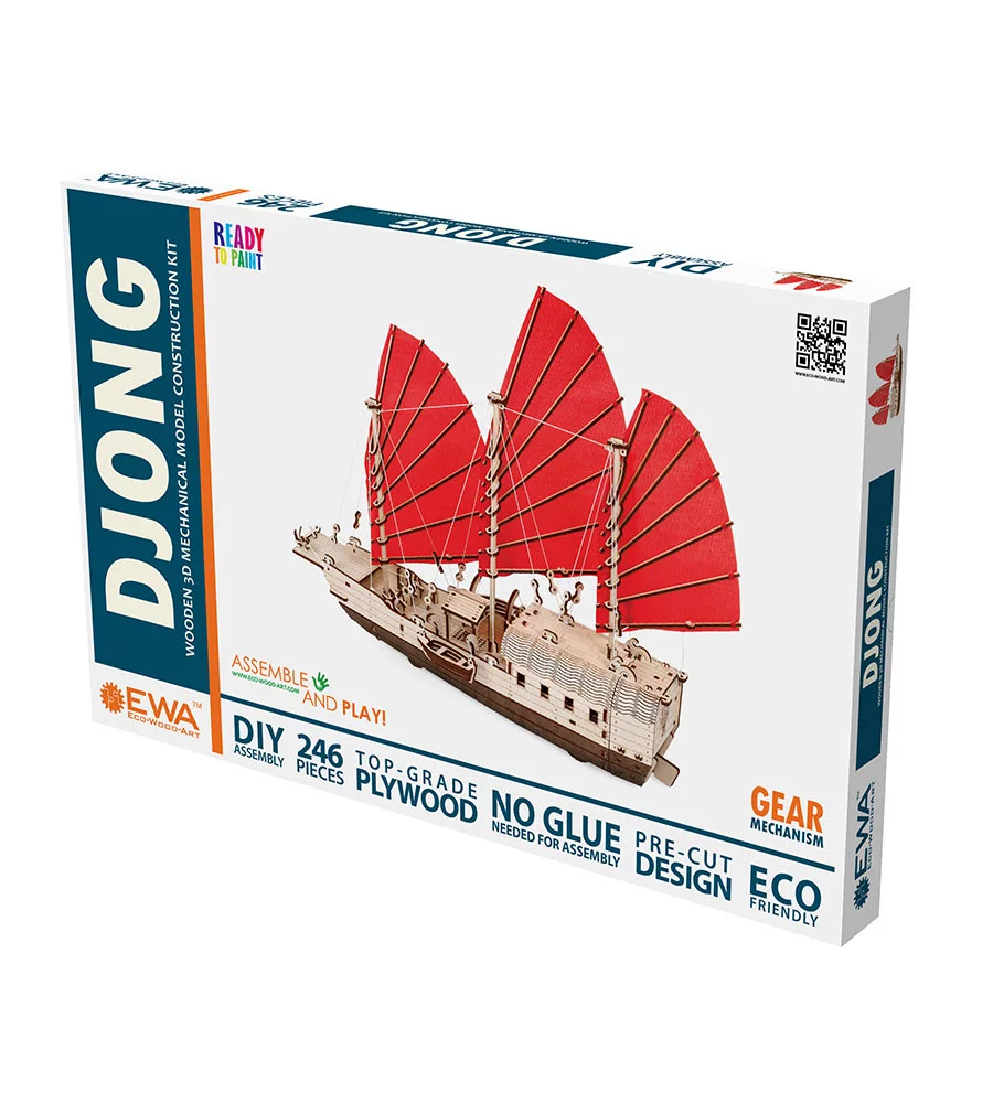 Wooden Mechanical Ship Model, 246 pieces