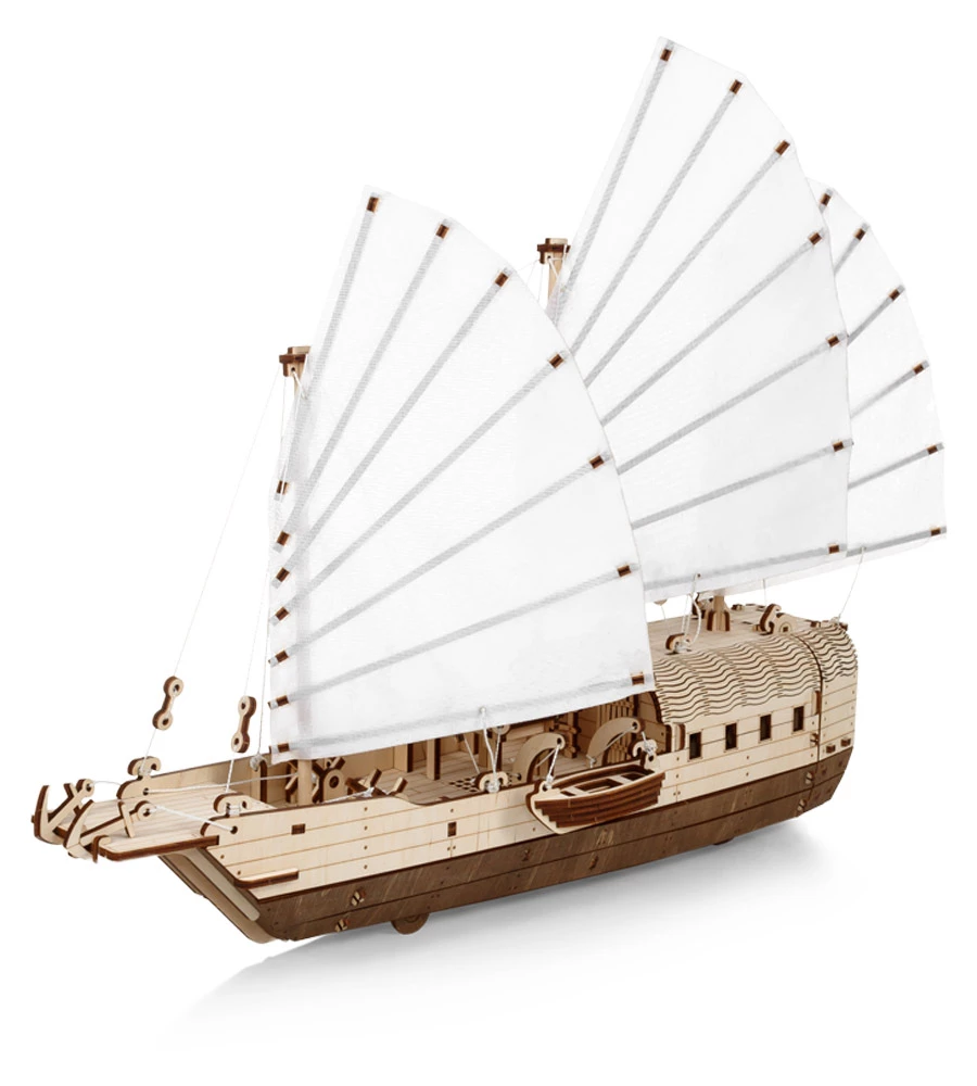 Wooden Mechanical Ship Model, 246 pieces
