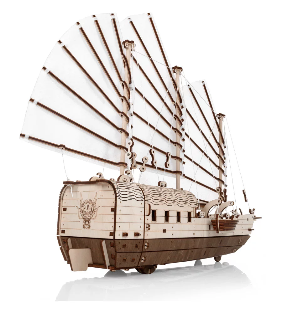 Wooden Mechanical Ship Model, 246 pieces