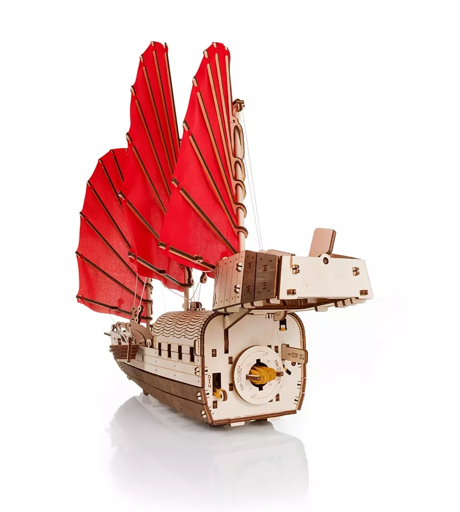 Wooden Mechanical Ship Model, 246 pieces