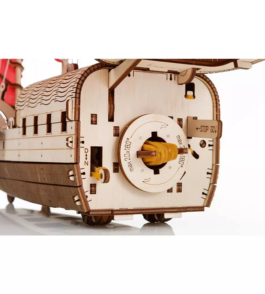 Wooden Mechanical Ship Model, 246 pieces