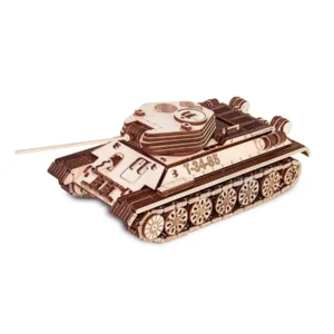 Wooden mechanical model of the T-34-85 tank, 965 pieces
