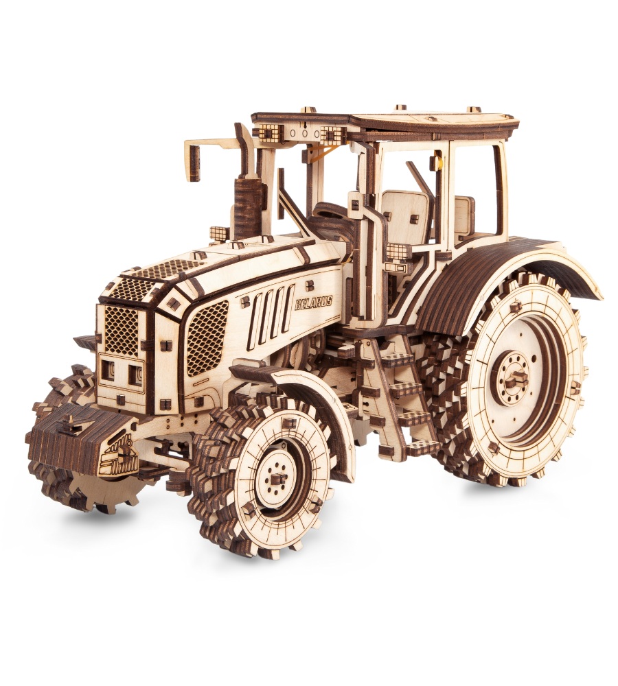 Wooden Mechanical Tractor Model Building Kit - 342 pieces