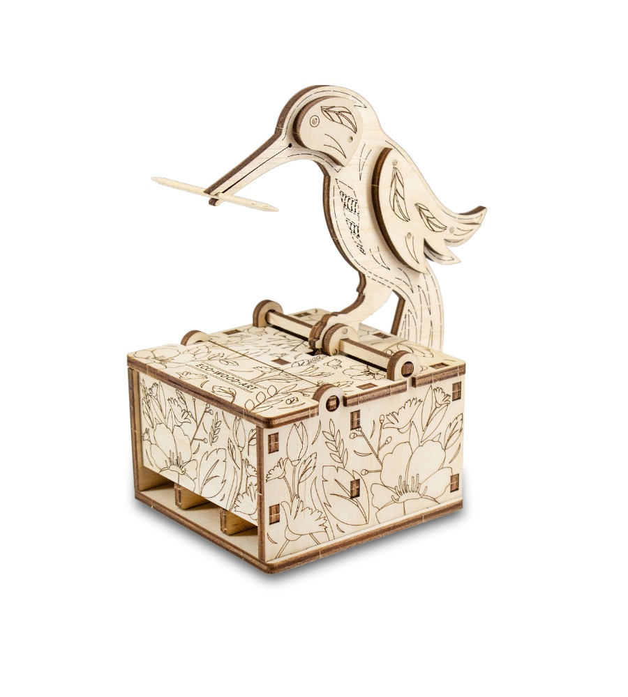 Wooden Toothpick Holder Bird - 37 pieces